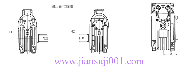 ANRV系列蝸輪蝸杆減速電動機安裝形式、附件 